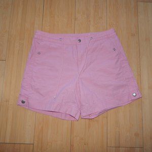 Sonoma Size 6 Pink Shorts Snaps Soft Buttons Tie Zip Pockets